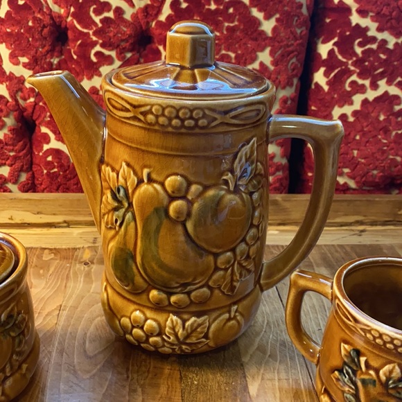 Vintage Retro Fruit Design Tea Set - Picture 2 of 14